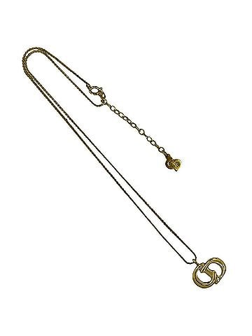 Christian Dior Christian Dior Vintage CD Logo Necklace GP Gold Accessory 82-10 (view 1)