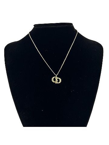 Christian Dior Christian Dior Vintage CD Logo Necklace GP Gold Accessory 82-10 (view 2)