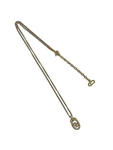 Christian Dior Christian Dior Vintage CD Logo Necklace GP Gold Accessory 454-3 (view 1)