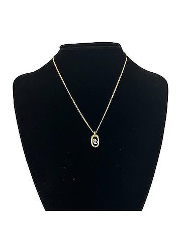 Christian Dior Christian Dior Vintage CD Logo Necklace GP Gold Accessory 454-3 (view 2)