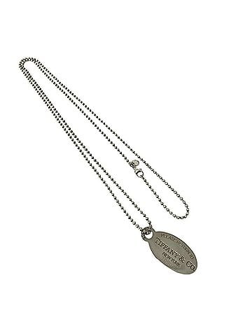 Tiffany & Co. TIFFANY&amp;Co. Tiffany Return to Collection Oval Tag Necklace, Sterling Silver 925 Pendant, 29033 (view 1)
