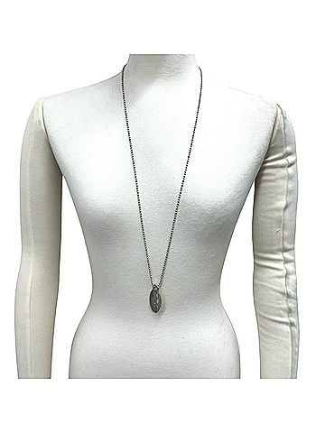 Tiffany & Co. TIFFANY&amp;Co. Tiffany Return to Collection Oval Tag Necklace, Sterling Silver 925 Pendant, 29033 (view 2)