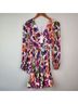 Milly 100% Polyester Floral White Multi Color Casual Dress Size 2 - photo 4