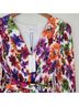 Milly 100% Polyester Floral White Multi Color Casual Dress Size 2 - photo 5