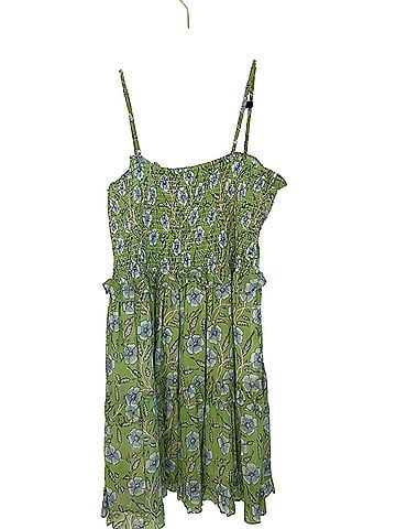 Oliphant Amalfi Lime Smocked Back Mini Casual Dress (view 2)
