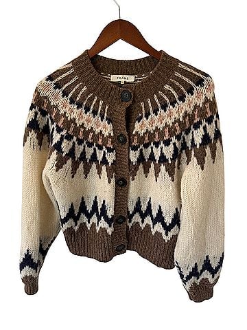FRAME fair isle Wool Cardigan (view 1)