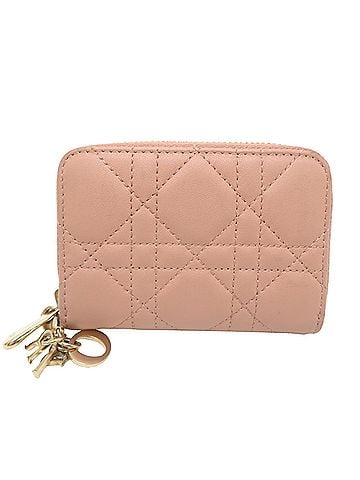 Christian Dior Christian Dior Small Zip Women's Wallet/Coin Case S0985ONMJ-M49P Lambskin Pink (view 1)
