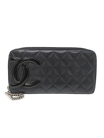 Chanel Chanel Cambon Line Wallet, Women's Long Lambskin, Black (view 1)