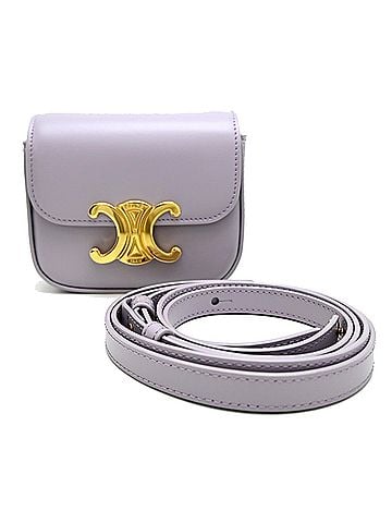 Céline Celine Mini Claude Triomphe Women's Shoulder Bag 10I513DPV Leather Lavender (view 1)