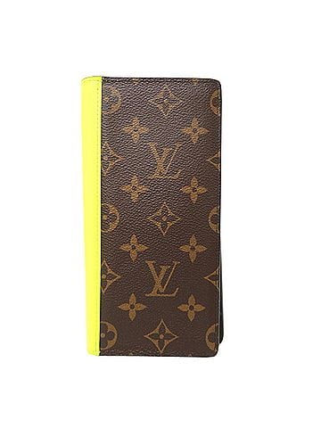 Louis Vuitton Louis Vuitton Portefeuille Brazza Men's Long Wallet M80790 Monogram Macassar Yellow (view 1)