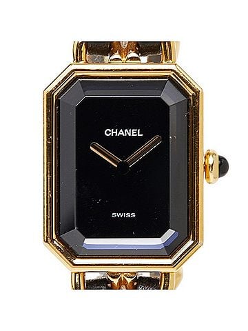 Chanel Chanel Première L Watch H0001 Quartz Black Dial Plated Leather Onyx Women's CHANEL (view 1)