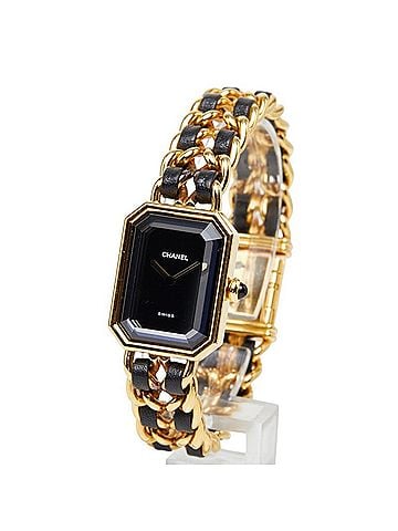 Chanel Chanel Première L Watch H0001 Quartz Black Dial Plated Leather Onyx Women's CHANEL (view 2)