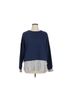 Maeve Blue White Long Sleeve Top Size XL - photo 1