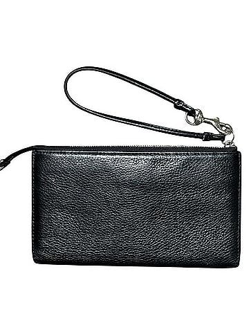 Coach Pebbled Leather Turnlock Wristlet (view 2)