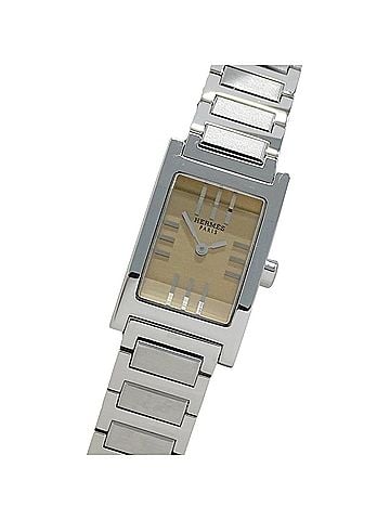 Hermès Hermes HERMES Women's Watch Brand Tandem Quartz QZ Stainless Steel SS TA1.210 Silver Orange Square (view 1)