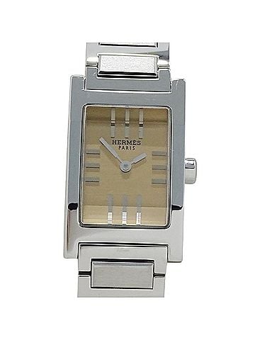 Hermès Hermes HERMES Women's Watch Brand Tandem Quartz QZ Stainless Steel SS TA1.210 Silver Orange Square (view 2)