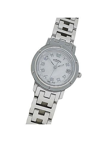 Hermès Hermes HERMES Women's Watch, Brand Clipper Date, Shell, Quartz, Stainless Steel (SS), CL4.210, Silver (view 1)