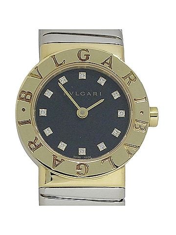 Bvlgari Bulgari BVLGARI Women's Watch, Brand: Tubogas, 12-Diamond Quartz Movement, 750YG (Yellow Gold) and 18K Stainless Steel (SS), Size L, Bangle, Round. (BB232T) (view 2)