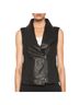 Vince. 55% Linen 33% Cotton 3% Metallic Fiber 100% Leather 100% Acetate Black Vest Size L - photo 1