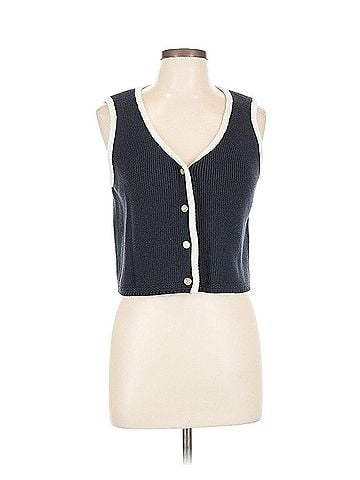 Abercrombie & Fitch Mara Button-up Sweater Vest Sleeveless Top (view 1)