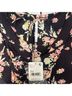 Free People Floral Black Multi Color Short Sleeve Blouse Size XS - photo 4