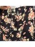 Free People Floral Black Multi Color Short Sleeve Blouse Size XS - photo 3