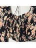 Free People Floral Black Multi Color Short Sleeve Blouse Size XS - photo 5