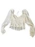Free People White Short Sleeve Blouse Size M - photo 1