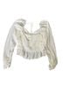 Free People White Short Sleeve Blouse Size M - photo 2