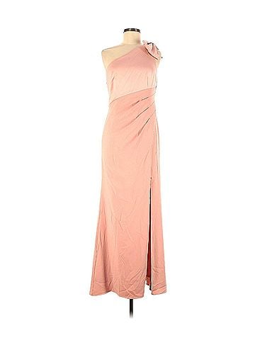 Adrianna Papell One Shoulder Satin Crepe Dress Cocktail Dress (view 1)