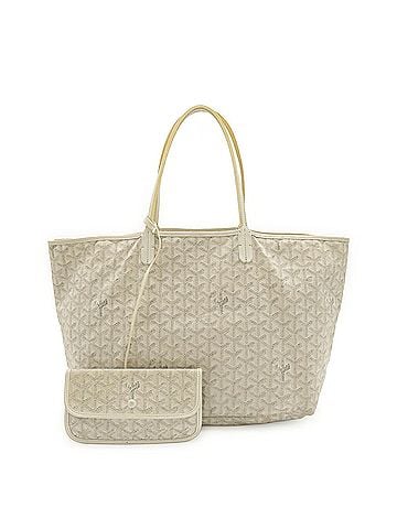 Goyard GOYARD Saint Louis PM Tote Bag Shoulder Coated Canvas Leather White (view 1)