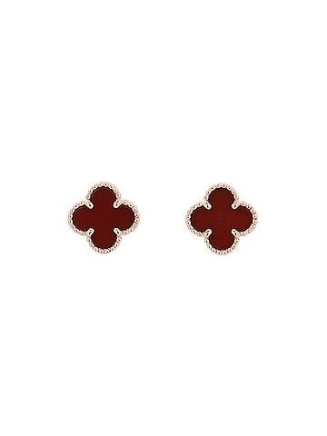 Van Cleef & Arpels Van Cleef &amp; Arpels Sweet Alhambra Carnelian Earrings 18KPG Pink Gold VCARN6BO00 (view 1)