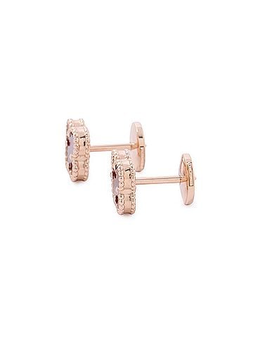 Van Cleef & Arpels Van Cleef &amp; Arpels Sweet Alhambra Carnelian Earrings 18KPG Pink Gold VCARN6BO00 (view 2)