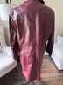 Phase Two 100% Leather Burgundy Coat Size M - photo 6