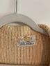 Chateau 100% Wool Ivory Red Blue Coat Size M - photo 3