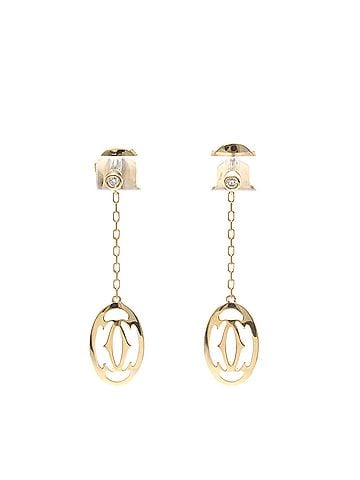 Cartier Cartier Double Diamond Earrings Diamond Pink Gold (18K) Drop Earrings Pink Gold (view 1)