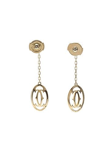 Cartier Cartier Double Diamond Earrings Diamond Pink Gold (18K) Drop Earrings Pink Gold (view 2)
