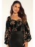 Lulus 100% Nylon 95% Nylon 5% Spandex 100% Polyester Floral Green Multi Color Bodysuit Size XL - photo 4