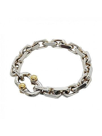 Tiffany & Co. Tiffany &amp; Co. Makers Wide Chain Bracelet, 18K Yellow Gold (KYG), Sterling Silver 925, for Men and Women (view 1)