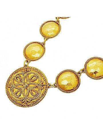 Chanel Chanel Necklace, Coco Mark Circle, GP Plated Gold, Women's (view 1)