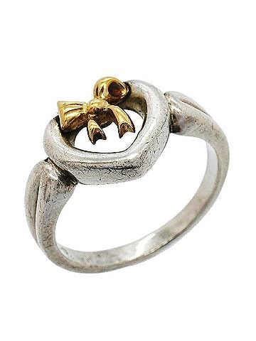 Tiffany & Co. Tiffany &amp; Co. Heart Ribbon Ring, 18K Yellow Gold (KYG), Sterling Silver 925, Women's (view 1)