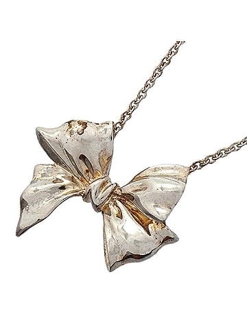 Tiffany & Co. Tiffany &amp; Co. Ribbon Necklace, Sterling Silver 925, Women's (view 1)