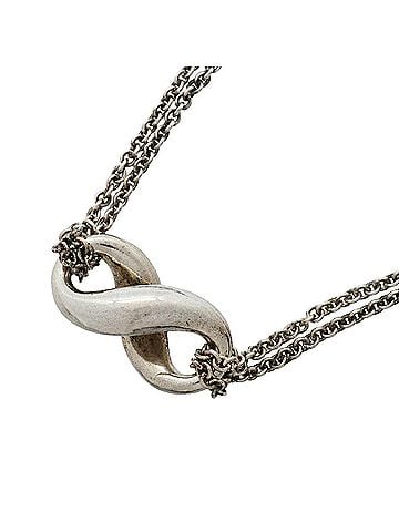 Tiffany & Co. Tiffany &amp; Co. Infinity Double Chain Necklace, Sterling Silver 925, Women's (view 1)