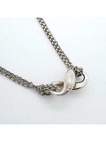 Tiffany & Co. Tiffany &amp; Co. Infinity Double Chain Necklace, Sterling Silver 925, Women's (view 2)
