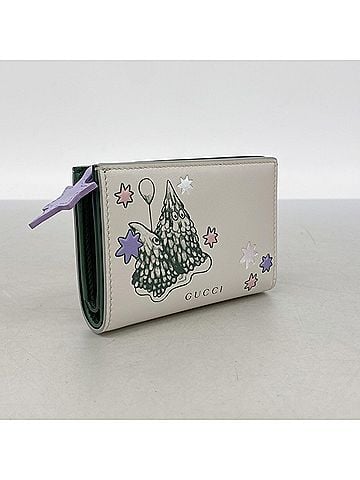 Gucci Gucci Wallet, Higuchi Yuu Design, 860650, Leather, Beige, Multicolor, Women's, P3279964 (view 2)