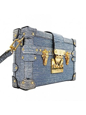 Louis Vuitton Louis Vuitton Petite Malle Shoulder Bag M54589 Blue Women's OP014009 (view 2)