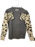 Angashion Leopard Print Gray Ivory Pullover Sweater Size S - photo 1