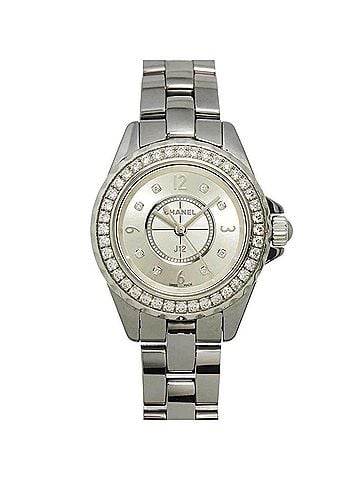 Chanel Chanel J12 Chromatic H3402 Ladies' Watch with Diamond Bezel, 8 Diamonds, Gray Ceramic, Quartz Movement (view 1)