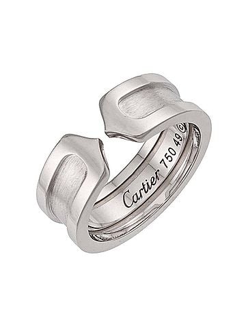Cartier Cartier C2 Small SM #49 Ring, 18K WG White Gold 750, 2C Ring (view 1)