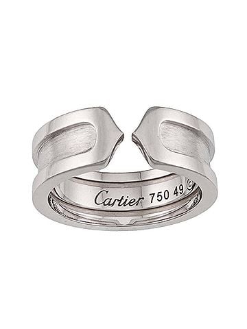 Cartier Cartier C2 Small SM #49 Ring, 18K WG White Gold 750, 2C Ring (view 2)